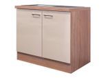 FlexWell , Kaschmir , Holzwerkstoff , 100x86x60 cm , Made in Germany , individuell planbar , Küche, Küchenblöcke, Küchenschränke, Spülenunterschränke
