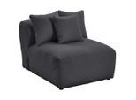 Livetastic , Dunkelgrau , Textil , 85x70x122 cm , Made in EU , erweiterbar, Rücken echt, individuell planbar , Wohnzimmer, Sofas & Couches, Sofas, Weitere Sofas, Modulare Sofas