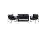 Gardenson , Schwarz , Metall, Textil , einzeln stellbar , Gartenmöbel, Loungemöbel, Loungegarnituren