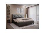 Mid.you , Anthrazit , Holz, Metall , Buche , 180x200 cm , Bettkasten, gepolstertes Kopfteil, Stoffauswahl, in verschiedenen Größen erhältlich,alternative Größen erhältlich , Schlafzimmer, Betten, Polsterbetten