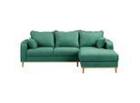 Livetastic , Mintgrün , Textil , Buche , Füllung: Silikon, Schaumstoffflocken,Silikon, Schaumstoffflocken , L-Form, rechts montierbar , 230x150 cm , Fsc, Made in EU , Armteil links, Armteil rechts , Wohnzimmer, Sofas & Couches, Wohnlandschaften, Ecksofas