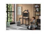 Vipack , Anthrazit , Holz , Kiefer , massiv , 100x151.1x50 cm , Kinder- & Jugendzimmer, Kinderschreibtische