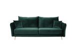 Mid.you , Grün , Textil , Füllung: Faserbällchen, Schaumstoffflocken,Faserbällchen, Schaumstoffflocken , 235x96x104 cm , Made in EU, Oeko-Tex® Standard 100 , Schlafen auf Sitzhöhe, Rücken echt , Wohnzimmer, Sofas & Couches, Schlafsofas, Schlafsofas