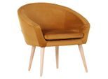 Livetastic , Goldfarben , Textil , Buche , massiv , Uni , 73x73x66 cm , Made in EU ,