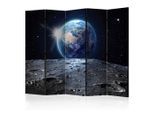 artgeist , Blau, Schwarz , Holz, Textil , Kiefer , massiv , Weltall , 225x172x3 cm , Motiv auf Vorder- und Rückseite , Kleinmöbel, Paravents