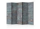 artgeist , Grau, Türkis , Holz, Kunststoff, Textil , Kiefer , massiv , Abstraktes , 225x172x3 cm , Motiv auf Vorder- und Rückseite, Akustikschaumstoff , Kleinmöbel, Paravents