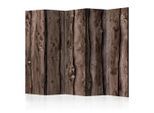 artgeist , Cappuccino, Graubraun , Holz, Textil , Kiefer , massiv , Holzoptik , 225x172x3 cm , Motiv auf Vorder- und Rückseite , Kleinmöbel, Paravents