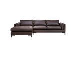 Livetastic , Dunkelbraun , Textil , Füllung: Silikon , Ottomane links, L-Form , 295x160 cm , Made in EU ,