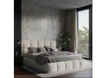 Mid.you , Beige , Holz, Textil, Holzwerkstoff , 180x200 cm , Lattenrost, gepolstertes Kopfteil, Stoffauswahl, in verschiedenen Größen erhältlich,verstellbar, alternative Größen erhältlich ,