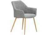 Livetastic , Grau, Eichefarben , Holz, Metall, Textil , Pappel , Sperrholz , 56.5x80x58 cm , ISO 9001, Bsci ,