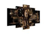 artgeist , Braun, Schwarz , Textil, Holzwerkstoff , rechteckig , 100x50x1.2 cm , Keilrahmen , Dekoration, Bilder & Rahmen, Bilder, Tier Bilder