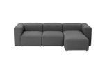 Max Winzer , Anthrazit , Textil , Ottomane rechts, L-Form , 275x160 cm , Goldenes M, Made in Germany , Typenauswahl, Rücken echt , Wohnzimmer, Sofas & Couches, Wohnlandschaften, Ecksofas