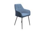 Möbelix , Blau , Metall, Textil , 58x86x61 cm ,