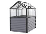 Möbelix , Schwarz , Metall, Glas , 89x134.5x126.7 cm , Freizeit im Garten, Gartenpflege, Pflanzenpflege