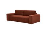 Livetastic , Kupferfarben , Textil , Buche , Hartholz , Füllung: Silikon, Schaumstoffflocken , 255x86x123 cm , Made in EU , Liegefunktion ,