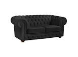 Max Winzer , Schwarz , Leder , Echtleder , Nappaleder , 172x76x98 cm , Goldenes M, Made in Europe , Wohnzimmer, Sofas & Couches, Sofas, Chesterfield Sofas