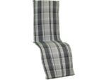 Gardenson , Beige , Textil , Karo , Füllung: Schaumstoff, Fleece,Schaumstoff, Fleece , rechteckig , 52x8x170 cm , formstabil, für den Außenbereich geeignet, UV-beständig, mittels Bändern zu befestigen, mittels Gurtband zu befestigen ,