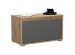 Mid.you , Grau, Eiche Artisan , Holzwerkstoff , 76x44x35 cm , FSC MIX ,