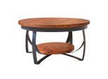Mid.you , Braun , Holz , Mangoholz,Mangoholz , massiv,massiv , rund , 70x35x70 cm ,