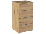 Möbelix , Eiche Artisan , Holzwerkstoff , 4 Schublade(n) Schubladen , 47x81x42 cm , Blauer Engel, BQ - Bündnis für Qualität, Made in Germany ,