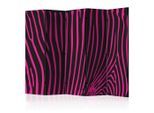 artgeist , Schwarz, Pink , Holz, Textil , Kiefer , massiv , Animalprint , 225x172x2 cm , Motiv auf Vorder- und Rückseite , Kleinmöbel, Paravents