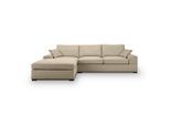 Mid.you , Beige , Textil , Füllung: Kaltschaum,Kaltschaum , L-Form , 308x186 cm , Made in EU, FSC MIX ,