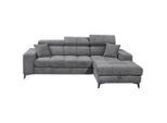 Mid.you , Anthrazit , Textil , Füllung: Polyester , Ottomane rechts, L-Form , 268x172 cm , seitenverkehrt erhältlich, Rücken echt, USB-C-Anschluss , Wohnzimmer, Sofas & Couches, Wohnlandschaften, Ecksofas