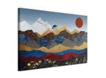 artgeist , Blau, Mehrfarbig , Holz, Textil , Kiefer , rechteckig , 90x60x1.2 cm , Keilrahmen , Dekoration, Bilder & Rahmen, Bilder, Abstrakte Bilder