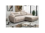 Mid.you , Beige , Textil , Füllung: Schaumstoff,Schaumstoff , Ottomane rechts, L-Form , 264x195 cm , Made in EU , Liegefunktion , Wohnzimmer, Sofas & Couches, Wohnlandschaften, Ecksofas