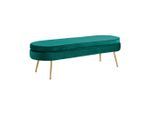 Livetastic , Grün , Textil , oval , 142x41x45 cm , Wohnzimmer, Hocker, Hocker