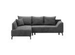 Mid.you , Silberfarben , Textil , Füllung: Faserbällchen, Schaumstoffflocken,Faserbällchen, Schaumstoffflocken,Faserbällchen, Schaumstoffflocken , 273x167 cm , Oeko-Tex® Standard 100, Made in EU , Bettkasten erhältlich, seitenverkehrt erhältlich, Schlafen auf Sitzhöhe, Bettfunktion erhältlich, Rücken echt ,