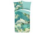 Möbelix , Grün, Türkis , Textil , Vogel , 135x200 cm , atmungsaktiv , Heimtextilien, Schlaftextilien, Bettwäsche, Renforcé Bettwäsche