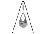 Schmusewolke , Anthrazit, Grau , Metall, Kunststoff, Textil , 135x194x135 cm , Feder mit Sicherheitsseil , Baby, Babyzimmer, Babyzimmer-Zubehör