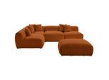 Livetastic , Rostfarben , Textil , L-Form , 315x235 cm , Made in EU , erweiterbar, individuell planbar ,