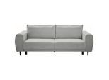 Livetastic , Grau , Textil , Buche , vollmassiv , Füllung: Polyurethan (Pur) , 245x85x92 cm , Made in Europe , Fußauswahl, Stoffauswahl, Liegefunktion, Schlafen auf Sitzhöhe, Rücken echt , Wohnzimmer, Sofas & Couches, Schlafsofas, Schlafsofas