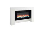 Möbelix , Weiß , Metall, Holzwerkstoff , 141x88x21 cm , Fernbedienung, Flammeneffekt separat schaltbar, Überhitzungsschutz, Thermostat, Dimmer , Kamine, Elektrokamine