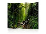 artgeist , Grün, Dunkelgrün , Holz, Kunststoff, Textil , Kiefer , massiv , Bäume , 225x172x3 cm , Motiv auf Vorder- und Rückseite, Akustikschaumstoff , Kleinmöbel, Paravents