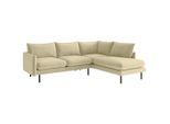 Livetastic , Beige , Textil , Füllung: Daunen, Silikon , Ottomane rechts, L-Form , 267x204 cm , Made in EU , Rücken echt , Wohnzimmer, Sofas & Couches, Wohnlandschaften, Ecksofas