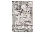 Obsession , Grau, Schwarz , Textil , Abstraktes , rechteckig , 80x150 cm , für Fußbodenheizung geeignet, lichtunempfindlich, pflegeleicht, leicht zusammenrollbar ,