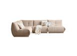 Livetastic , Taupe , Textil , Ottomane links, L-Form, einzeln stellbar , 315x210 cm , Made in EU , Rücken echt, individuell planbar ,