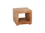 Livetastic , Naturfarben , Holz , Mangoholz , massiv , quadratisch , 50x45x50 cm ,