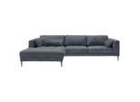 Trendmanufaktur , Blaugrau , Textil , Füllung: Schaumstoff, Silikon,Schaumstoff, Silikon , Ottomane links, L-Form , 280x168 cm , Made in EU , Bettkasten erhältlich, Stoffauswahl, seitenverkehrt erhältlich, Bettfunktion erhältlich, Hocker erhältlich, Rücken echt ,