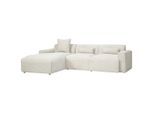 Livetastic , Beige , Textil , Füllung: Schaumstoff,Schaumstoff , Ottomane links, L-Form , 303x196 cm , Made in EU , Rücken echt ,