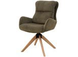 Livetastic , Grün , Holz, Metall, Textil , Eiche, Pappel , massiv, Sperrholz , 60x91x72 cm , Sitzfläche 360° drehbar , Esszimmer, Esszimmerstühle, Polsterstühle