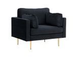 Livetastic , Schwarz, Hellbraun , Metall, Textil , Füllung: Schaumstoff , 110x84x86 cm ,