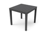 Möbelix , Anthrazit , Kunststoff , Holzoptik , quadratisch , 78x72x78 cm , Made in Italy , Gartenmöbel, Gartentische, Gartentische