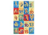 Möbelix , Blau, Gelb, Grün, Rot, Hellgrün , Textil , Hase , rechteckig , 140x200 cm , Oeko-Tex® Standard 100 , für Fußbodenheizung geeignet, rutschfest , Teppiche & Böden, Teppiche, Kinderteppiche