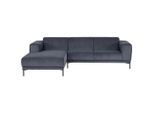 Mid.you , Graublau , Textil , Ottomane links, L-Form , 262x183 cm , Made in EU ,