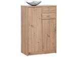 Möbelix , Eiche Artisan , Holzwerkstoff , 5 Fächer , 2 Schublade(n) Schubladen , 74x111.4x34.6 cm ,