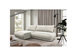Mid.you , Creme , Textil , Füllung: Schaumstoff , L-Form , 277x179 cm , Made in EU , Bettkasten erhältlich , Wohnzimmer, Sofas & Couches, Wohnlandschaften, Ecksofas